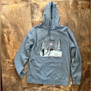 Vintage look cross country ski hoodie